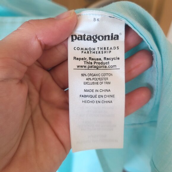 Patagonia Bluffside Cotton Light Blue Short Sleeve Casual Button Down Shirt XXL - Picture 3 of 7